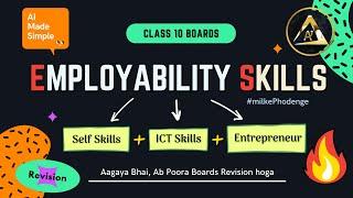 Employability Skills Class 10 Full Revision 1 Shot (Full Part A) | Code 417 AI Class 10 CBSE