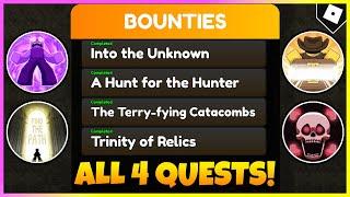 How to COMPLETE ALL 4 BOUNTIES / QUESTS from THE HITMAN in SLAP BATTLES (Updated June 2024) [ROBLOX]