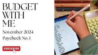 Budget With Me | November Paycheck No. 1 $654 | Cash Stuffing | Debt Free Journey | Saving Money