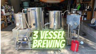 All grain brewing-3 vessel single tier system