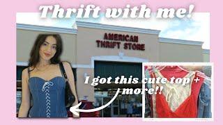 Thrifting in Hollywood Florida at the AMERICAN THRIFT STORE | I found the cutest VS Corset top ever!