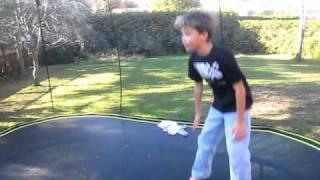 how to do a swanton bomb on a trampoline