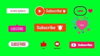 Like & Subscribe Animation - Green Screen Video - Stock Video Footage - No Copyright Animated Videos
