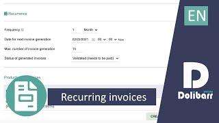 Tutorial 11 - EN - Recurring invoices with Dolibarr ERP CRM