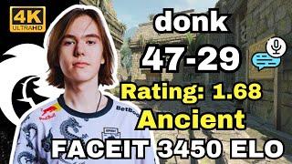 donk (47-29) w/baz/sh1nejezzz (Ancient) | FACEIT Ranked | Sep 30, 2024 #cs2 #pov