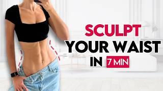 SCULPT & TONE Your Waist with This 7 Minute Workout | Pilates at Home | All Levels, No Equipment