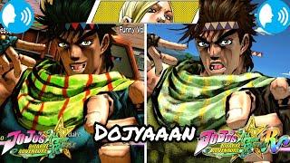 Josephs Old Dojyaaan VS New Dojyaaan Voice Comparison-JoJo's Bizarre Adventure All Star Battle R