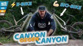 Canyon gegen Canyon! E-Freerider vs. Downhiller – ️Canyon Torque:ON vs. Canyon Sender