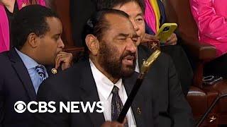 Rep. Al Green escorted out of House chamber for interrupting Trump's address