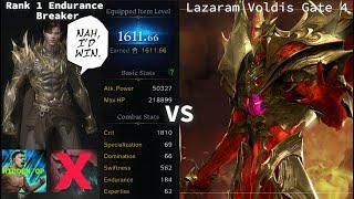 Lost Ark RANK 1 Endurance Breaker 1612 Lazaram solo voldis Gate 4 with new meta durability build