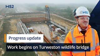 HS2 begins assembling Turweston green bridge deck