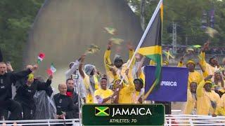 Team Jamaica at the Olympics Opening Ceremony 2024!