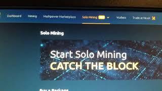 New Nicehash Solo Mining #bitcoin