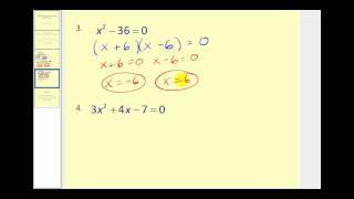 Solving Quadratic Equations by Factoring