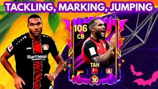 101 CB JONATHAN TAH REVIEW! BEST CB IN FC MOBILE 25! TACKLING, MARKING! TRICK OR TREAT! CM, CAM, CB