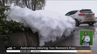 Inclement Weather I N3 reopened to clear traffic at Van Reenen's Pass