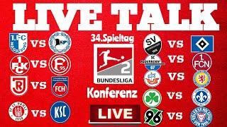 LIVE TALK 2.Liga 34.Sp Konf FCM-DSC FCK-F95 REG-FCH STP-KSC SVS-HSV SCP-FCN SGF-D98 H96-KIE ROS-BTS