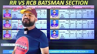 rr vs rcb fantasy prediction, ipl 2024, rajasthan vs bangalore  of today match no 19