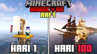 100 Hari di Minecraft Hardcore Raft