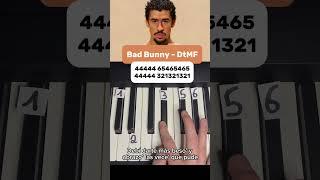 Piano - DtMF - Bad Bunny (TUTO) #piano #dtmf #badbunny