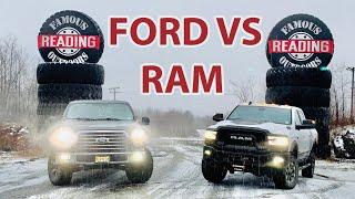 Ford F150 FX4 Off Road vs Ram Power Wagon 4x4 Full Size Pickup Truck Hill Climb Test