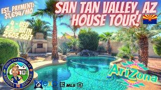 San Tan Valley Arizona HOME TOUR | Beautiful Backyard Swimming Pool