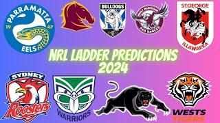 My Early NRL Ladder Predictions 2024