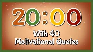 20 Minute Timer with 40 Growth Mindset Quotes | Holiday Timer