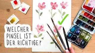 Aquarellpinsel: Das hätte ich gerne als Anfängerin gewusst – so gelingen dir Aquarell Blumen!