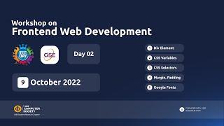 Workshop on Frontend Web Development | Day 02 | IEEEDay 2022