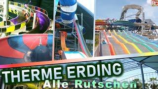 ALLE RUTSCHEN in der THERME ERDING | Indoor & Outdoor 4K POV | All Waterslides / Toboggans