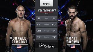 Donald "Cowboy" Cerrone vs Matt Brown Full Fight Full HD