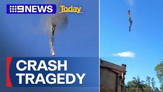 Terrifying hot air balloon accident kills eight people in Brazil | 9 News Australia