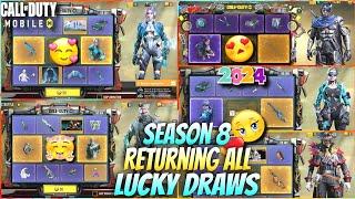 Season 8 All Returning Lucky Draws (2024) | S8 Unbelievable That Massive Lucky Draws Return | Codm