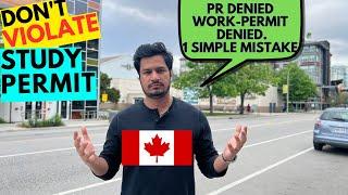 ️TOP 6 STUDY PERMIT VIOLATIONS of INTERNATIONAL STUDENTS in  CANADA | PGWP & PR REFUSAL REASONS