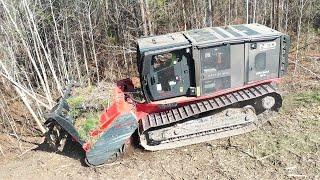 INCREDIBLE, MASSIVE 450HP MONSTER MULCHER MACHINE PRINOTH RAPTOR 500 EATS EVERYTHING!