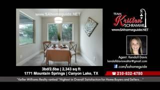 1771 Mountain Springs, Best Realtor in San Antonio