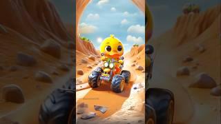 Cute little duck driving mini quad off road ️ #littleduck #cuteduck #adventure #shorts