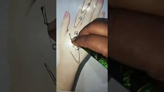 safety pin mehndi design hack let 's try #satisfying #safetypinmehndi#easymehndi