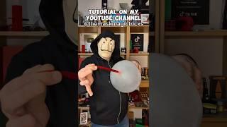 CRAZY! SILK THRU BALLOON 🪄 #magic #tricks #foryou