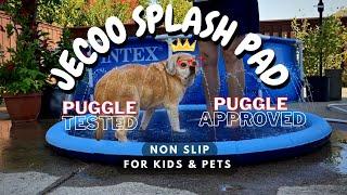 Unboxing + EASY setup - Jecoo 67" Non-Slip Splash Pad for Kids and Dogs