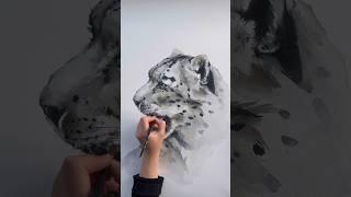 Snow leopard ️ #snowleopard #art #artist #aquarelle #drawing #painting #watercolor #artdrawing