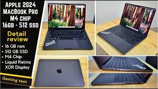 Apple 2024 MacBook Pro M4 chip  (14.2″) Liquid Retina XDR Display, 16GB , 512GB SSD Detail review.