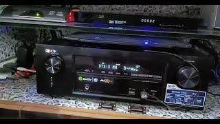 Denon AVR Dolby Atmos home demo, wear headphone