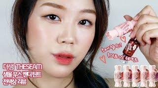 더샘 무스 캔디 틴트 전색상 꼼꼼 리뷰  (vs 워터 캔티 틴트) , THESEAM Candy Tint * 우주선 woojoosun