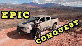 Moab Madness! ZR2 Conquers Tukuhnikivatz Arch with Off-Roading Skills! #chevroletcolorado