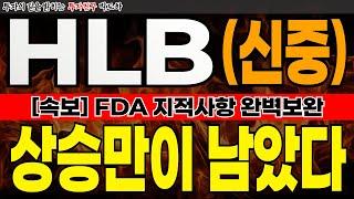 [HLB 주가전망] 속보!!! FDA 지적사항 완벽보완 상승만이 남았다 필청하세요 주주님들 #hlb #hlb주가전망