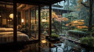 (No Mid Ads) Cozy Rain Sound on Garden | Rain sound for sleep, study and relax