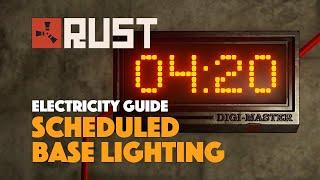 How to schedule base lighting using the new Digital Clock - Electricity guide - Rust