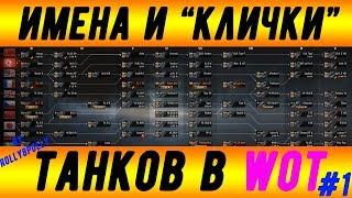 Имена и Клички Танков в WOT. Часть 1